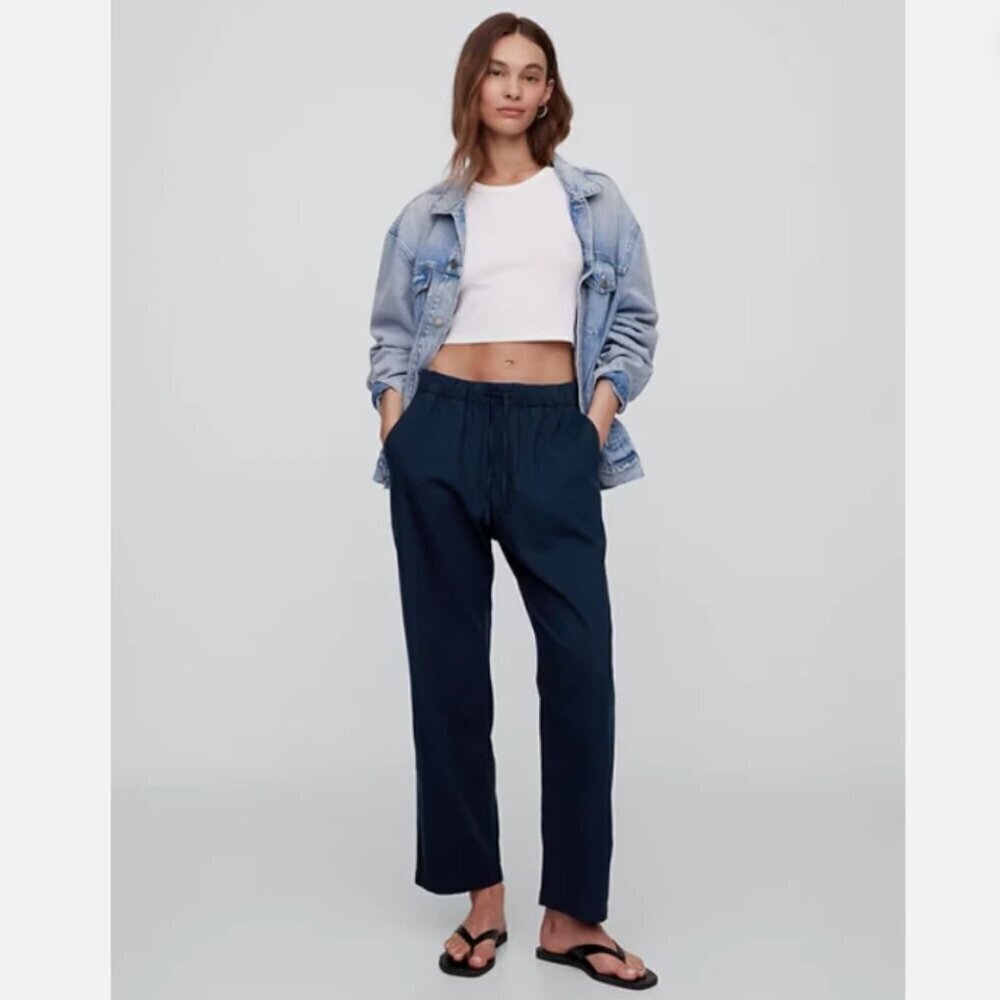GAP Lightweight Easy Twill Pants Navy Blue Paperbag Size XXL #679818 NWT RT$50